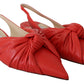 Jimmy Choo Annabell Flat Nap Chilli Leather Flat Shoes