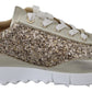 Jimmy Choo Gold Leather Antique Monza Sneakers