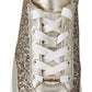 Jimmy Choo Gold Leather Antique Monza Sneakers