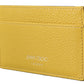 Jimmy Choo Aarna Yellow Leather Card Holder