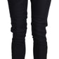 Ermanno Scervino Black High Waist Capri Cropped Cotton Pants