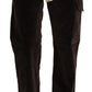 Ermanno Scervino Brown High Waist Cargo Straight Cotton Pants