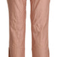 Ermanno Scervino Cotton Pink High Waist Cropped Trouser Pants