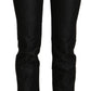 Ermanno Scervino Black Mid Waist Skinny Slim Denim Trouser