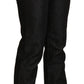 Ermanno Scervino Black Mid Waist Skinny Slim Denim Trouser