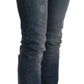 Ermanno Scervino Blue Washed Mid Waist Skinny Denim Jeans