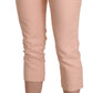 Ermanno Scervino Pink Low Waist Skinny Cropped Capri Pants