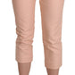 Ermanno Scervino Pink Low Waist Skinny Cropped Capri Pants