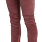 Ermanno Scervino Red Mid Waist Skinny Cotton Pants