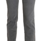 Ermanno Scervino Gray Cropped Cotton Stretch Trouser Pants