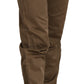 Ermanno Scervino Brown Mid Waist Straight Cotton Pants