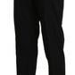 BENCIVENGA Black High Waist Straight Cropped Dress Pants