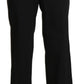 BENCIVENGA Black High Waist Straight Dress Trouser Pants