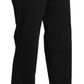 BENCIVENGA Black High Waist Straight Dress Trouser Pants