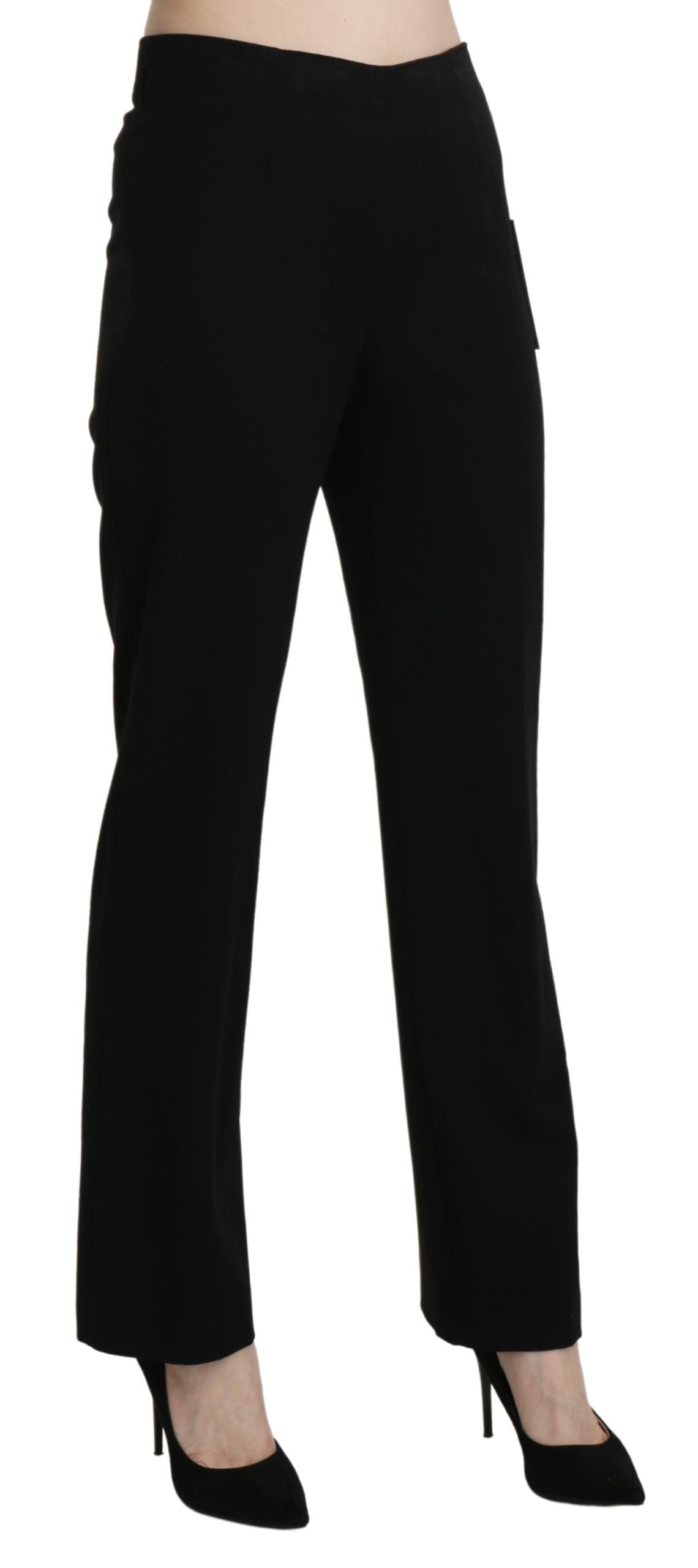 BENCIVENGA Black High Waist Straight Pants