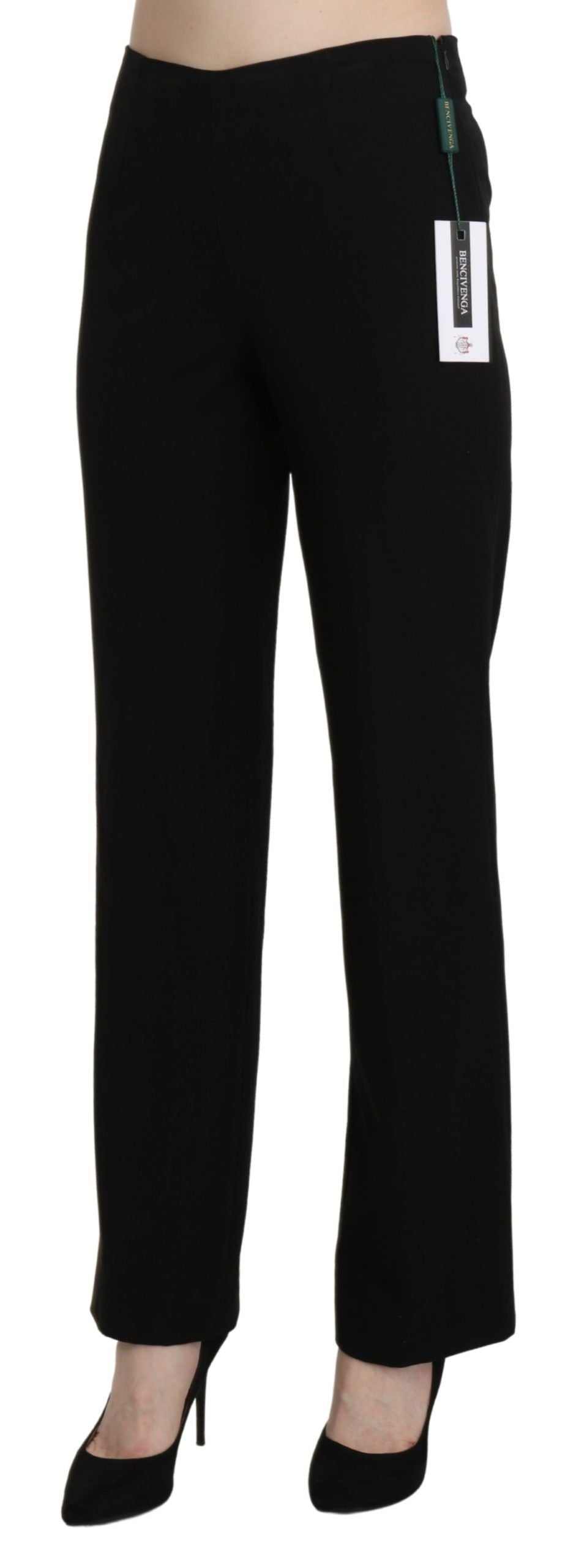 BENCIVENGA Black High Waist Straight Pants