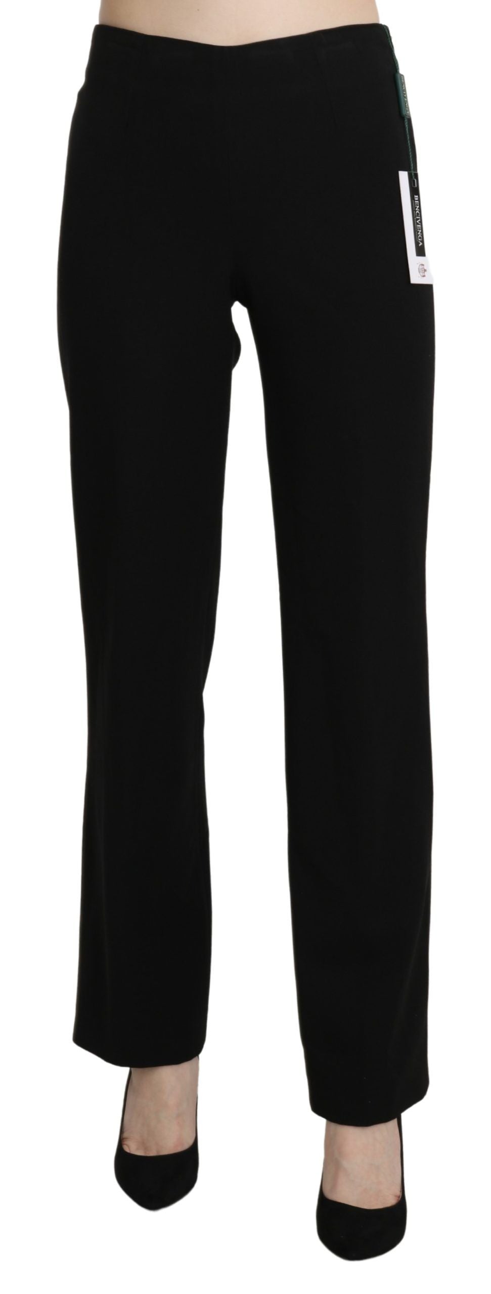 BENCIVENGA Black High Waist Straight Pants