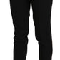 BENCIVENGA Black High Waist Skinny Cropped Dress Trouser Pant