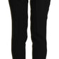 BENCIVENGA Black High Waist Skinny Cropped Dress Trouser Pant