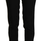 BENCIVENGA Black High Waist Skinny Cropped Dress Trouser Pant