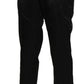 BENCIVENGA Black High Waist Straight Cropped Dress Trouser Pants