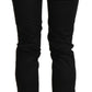 BENCIVENGA Black High Waist Skinny Cropped Dress Trouser Pants