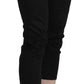 BENCIVENGA Black High Waist Skinny Cropped Dress Trouser Pants