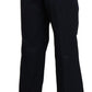 BENCIVENGA Navy Blue High Waist Straight Dress Trouser Pants