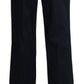 BENCIVENGA Navy Blue High Waist Straight Dress Trouser Pants