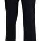 BENCIVENGA Navy Blue High Waist Straight Dress Trouser Pants