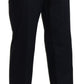 BENCIVENGA Navy Blue High Waist Straight Dress Trouser Pants