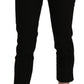 BENCIVENGA Black High Waist Skinny Cropped Dress Trouser Pants