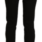 BENCIVENGA Black High Waist Skinny Cropped Dress Trouser Pants