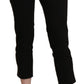 BENCIVENGA Black High Waist Skinny Cropped Dress Trouser Pants