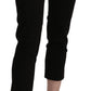 BENCIVENGA Black High Waist Skinny Cropped Dress Trouser Pants