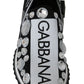 Dolce & Gabbana Black White Crystal Women's Sneakers Shoes