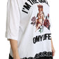 Dolce & Gabbana White Angel Print Cotton Round Neck Shirt Tops