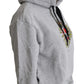 Dolce & Gabbana Gray Printed Hooded Exclusive Logo Sweater