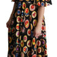 Dolce & Gabbana Multicolor Desserts A-line Maxi Silk Pie Dress