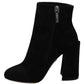 Dolce & Gabbana Black Suede L'Amore E'Bellezza Boots Shoes