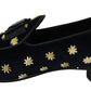 Dolce & Gabbana Blue Velvet Crown Slippers Loafers Shoes