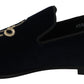 Dolce & Gabbana Elegant Blue Embroidered Loafers