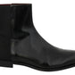 Dolce & Gabbana Elegant Black Leather Chelsea Boots