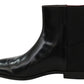 Dolce & Gabbana Elegant Black Leather Chelsea Boots