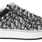 Jimmy Choo Silver Black Glitter Hawaii Sneakers