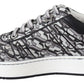 Jimmy Choo Silver Black Glitter Hawaii Sneakers