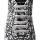 Jimmy Choo Silver Black Glitter Hawaii Sneakers