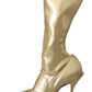 Dolce & Gabbana Gold Rhinestones Ankle Boots Socks Shoes