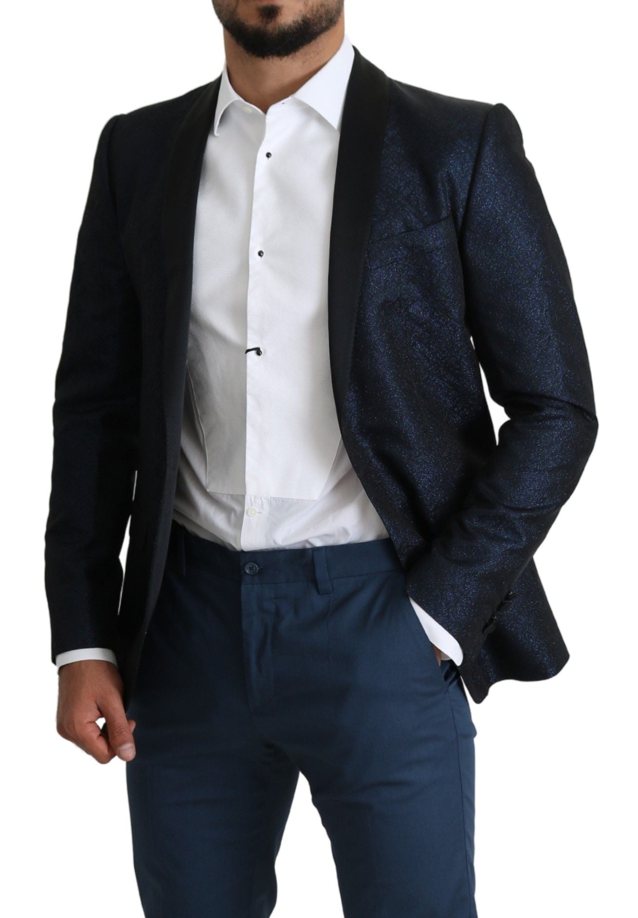 Dolce & Gabbana Blue Slim Fit Jacket Coat MARTINI  Blazer