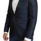 Dolce & Gabbana Blue Slim Fit Jacket Coat MARTINI  Blazer